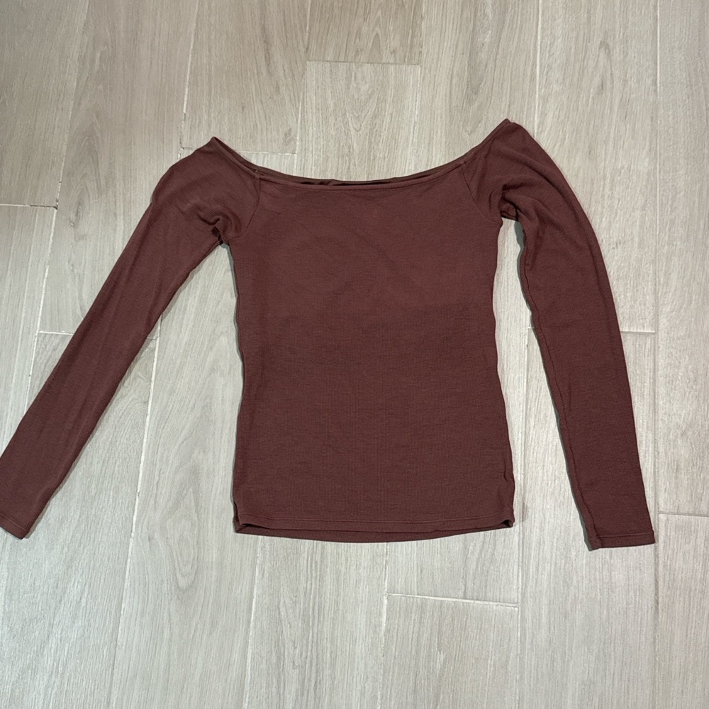 Klassy network Brown Off-Shoulder Top